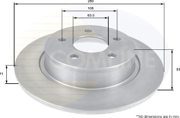 Comline ADC1248 - Тормозной диск autospares.lv