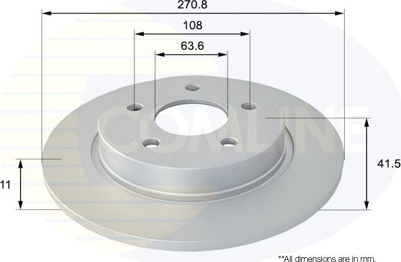 Comline ADC1247 - Тормозной диск autospares.lv