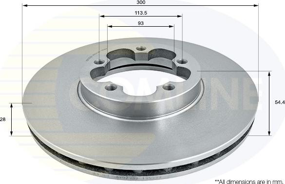 Comline ADC1259V - Тормозной диск autospares.lv