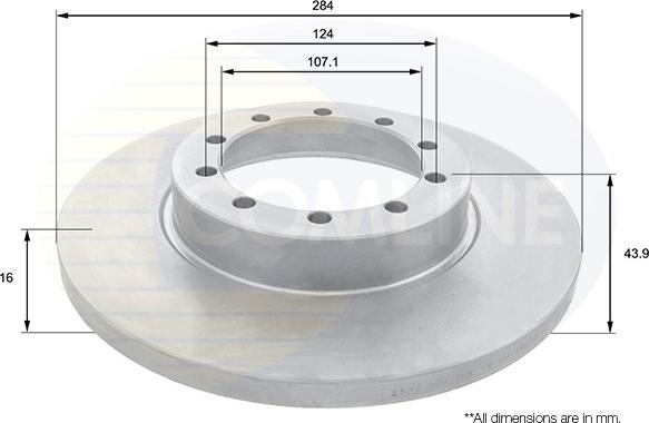 Comline ADC1253 - Тормозной диск autospares.lv