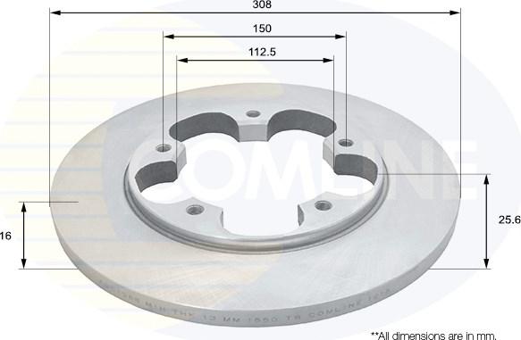 Comline ADC1268 - Тормозной диск autospares.lv