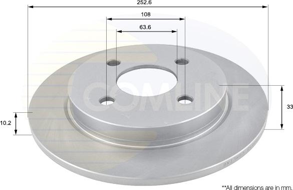 Comline ADC1207 - Тормозной диск autospares.lv