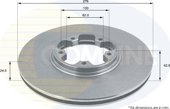 Comline ADC1214V - Тормозной диск autospares.lv