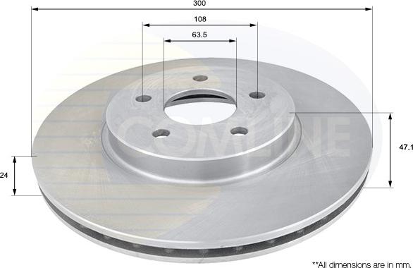 Comline ADC1215V - Тормозной диск autospares.lv