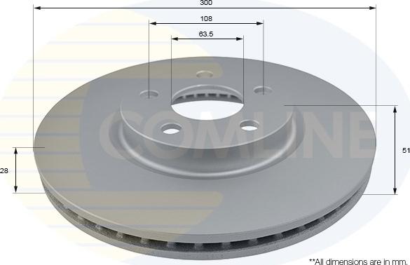 Comline ADC1288V - Тормозной диск autospares.lv