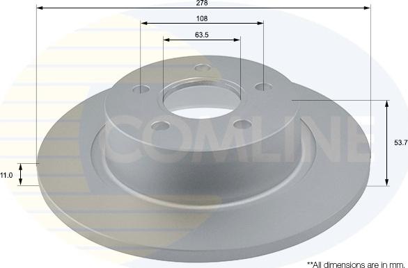 Comline ADC1226 - Тормозной диск autospares.lv