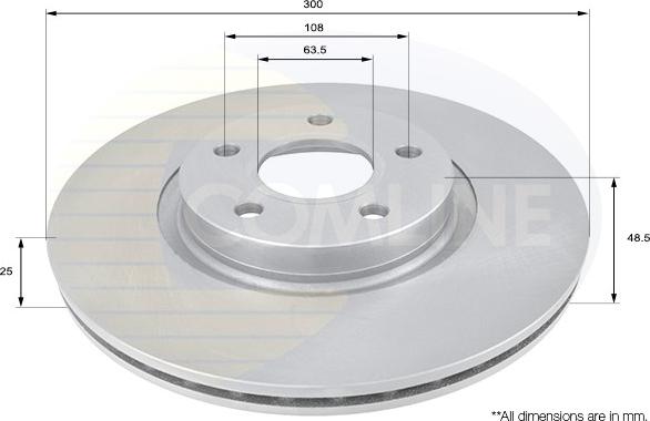 Comline ADC1227V - Тормозной диск autospares.lv