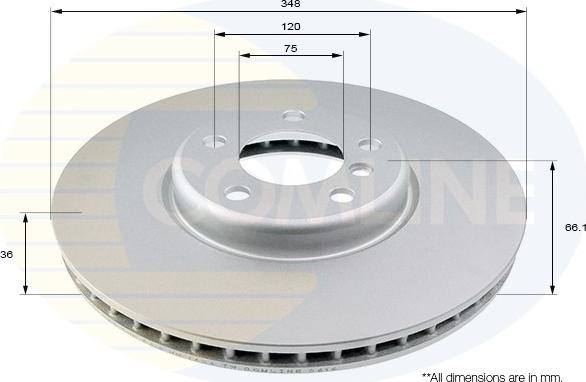 Comline ADC1791VR - Тормозной диск autospares.lv