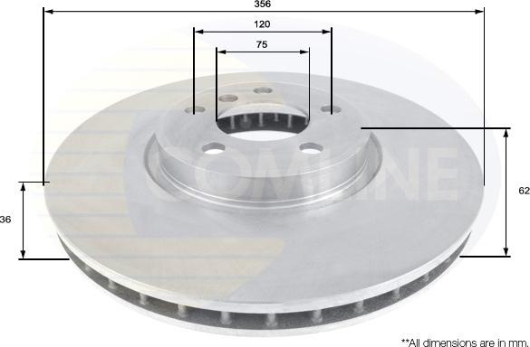 Comline ADC1740V - Тормозной диск autospares.lv