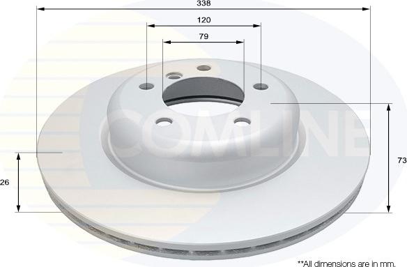 Comline ADC1741V - Тормозной диск autospares.lv