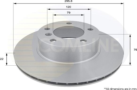 Comline ADC1705V - Тормозной диск autospares.lv