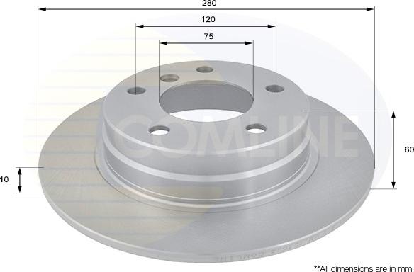 Comline ADC1706 - Тормозной диск autospares.lv