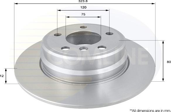 Comline ADC1708 - Тормозной диск autospares.lv