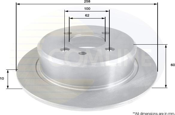 Comline ADC1715 - Тормозной диск autospares.lv