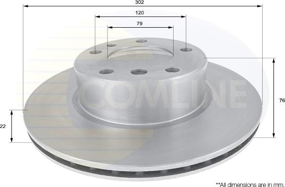 Comline ADC1710V - Тормозной диск autospares.lv