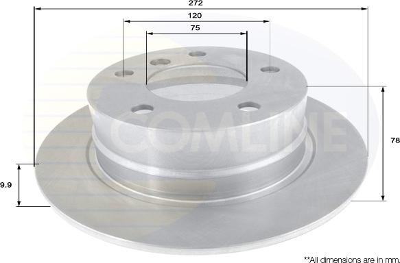 Comline ADC1711 - Тормозной диск autospares.lv