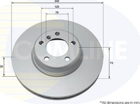 Comline ADC1785V - Тормозной диск autospares.lv