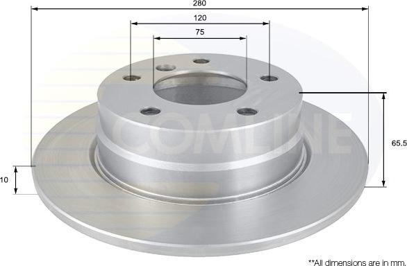 Comline ADC1731 - Тормозной диск autospares.lv