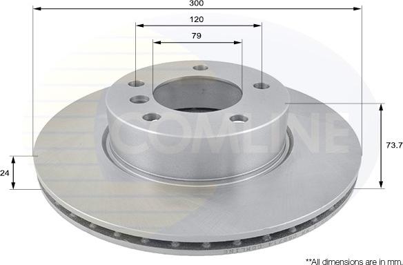 Comline ADC1728V - Тормозной диск autospares.lv