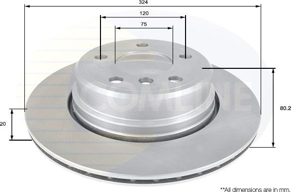 Comline ADC1771V - Тормозной диск autospares.lv