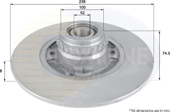 Comline ADC3004 - Тормозной диск autospares.lv