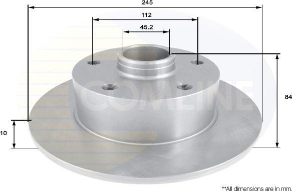 Comline ADC3006 - Тормозной диск autospares.lv