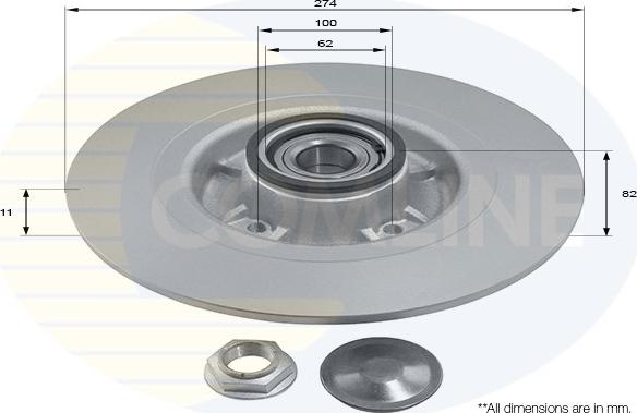 Comline ADC3008 - Тормозной диск autospares.lv