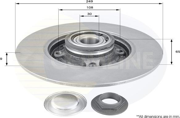 Comline ADC3002 - Тормозной диск autospares.lv