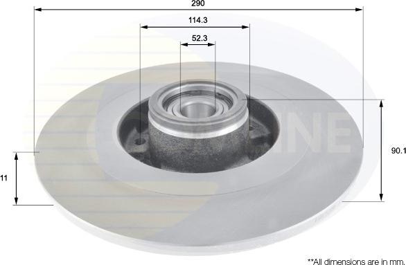 Comline ADC3014 - Тормозной диск autospares.lv