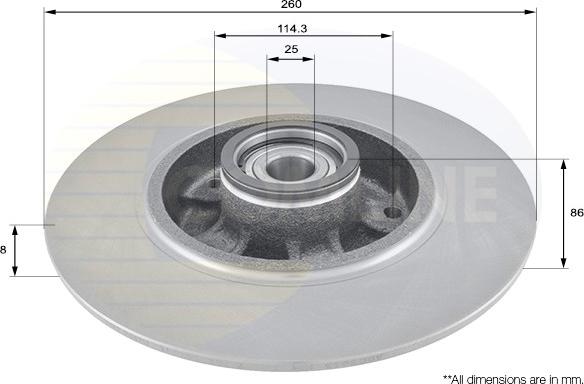 Comline ADC3015 - Тормозной диск autospares.lv