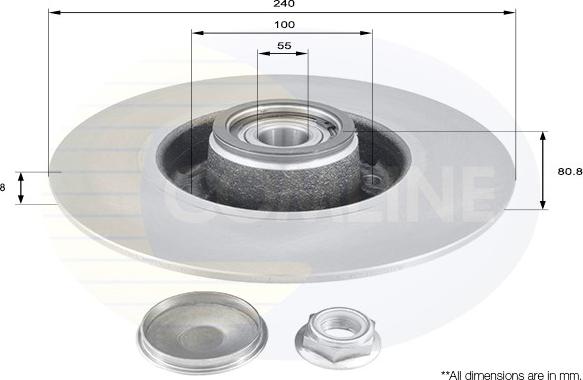 Comline ADC3010 - Тормозной диск autospares.lv