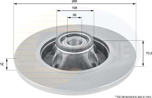 Comline ADC3011 - Тормозной диск autospares.lv