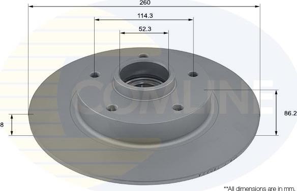 Comline ADC3031 - Тормозной диск autospares.lv