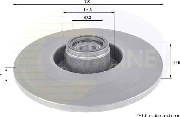 Comline ADC3024 - Тормозной диск autospares.lv