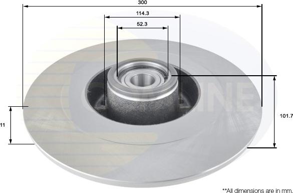 Comline ADC3025 - Тормозной диск autospares.lv