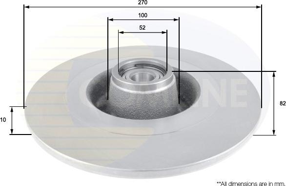 Comline ADC3021 - Тормозной диск autospares.lv