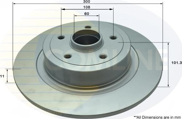 Comline ADC3028 - Тормозной диск autospares.lv