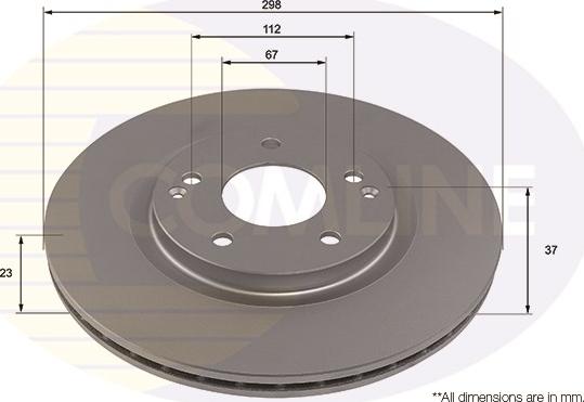 Comline ADC2954V - Тормозной диск autospares.lv