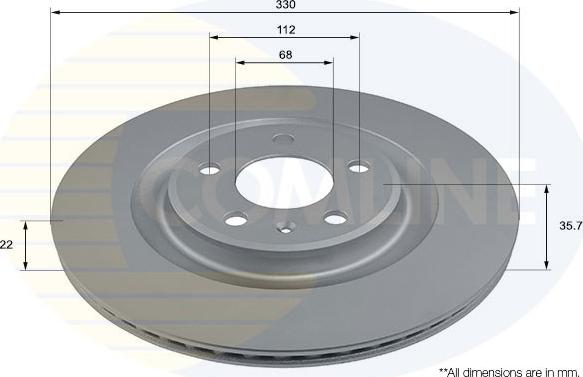 Comline ADC2907V - Тормозной диск autospares.lv