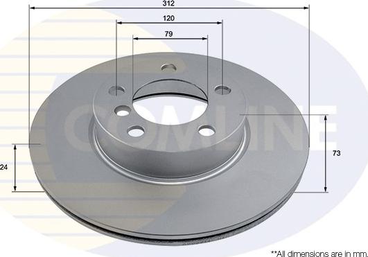 Comline ADC2914V - Тормозной диск autospares.lv