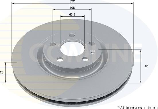 Comline ADC2915V - Тормозной диск autospares.lv