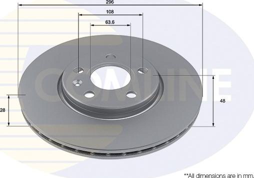Comline ADC2916V - Тормозной диск autospares.lv