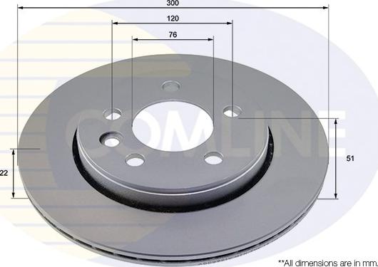 Comline ADC2921V - Тормозной диск autospares.lv