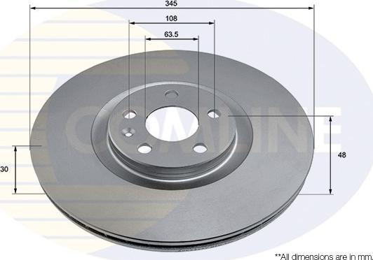 Comline ADC2923V - Тормозной диск autospares.lv