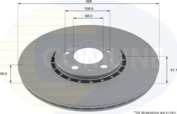 Comline ADC2922V - Тормозной диск autospares.lv