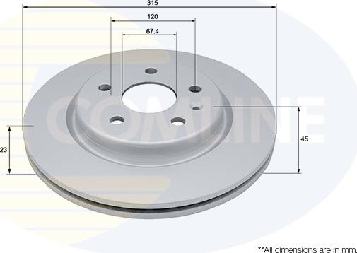 Comline ADC2973V - Тормозной диск autospares.lv