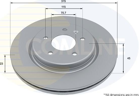 Comline ADC2972V - Тормозной диск autospares.lv