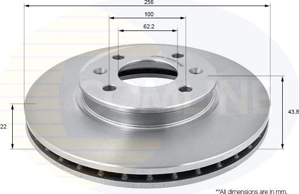 Comline ADC2408V - Тормозной диск autospares.lv