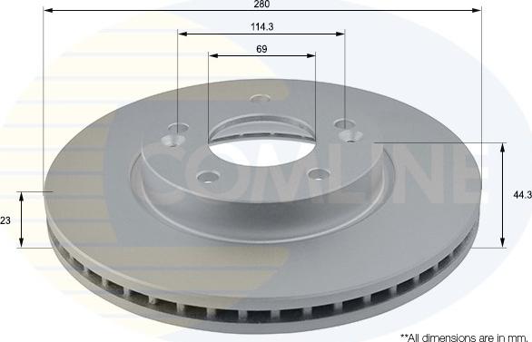 Comline ADC2416V - Тормозной диск autospares.lv