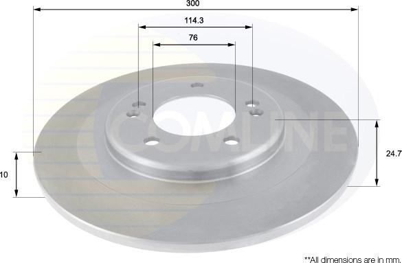 Comline ADC2411 - Тормозной диск autospares.lv